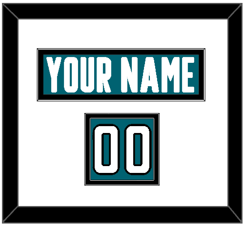 San Jose Nameplate & Number (Shoulder) - Home Teal - Signature Tier 1