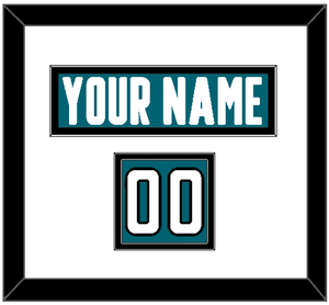 San Jose Nameplate & Number (Shoulder) - Home Teal - Double Mat 1