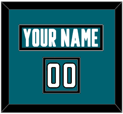 San Jose Nameplate & Number (Shoulder) - Home Teal - Signature Tier 2