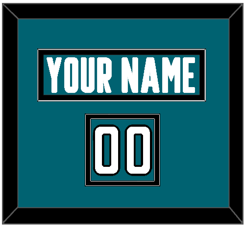 San Jose Nameplate & Number (Shoulder) - Home Teal - Signature Tier 2