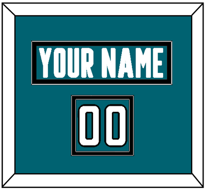 San Jose Nameplate & Number (Shoulder) - Home Teal - Signature Tier 2