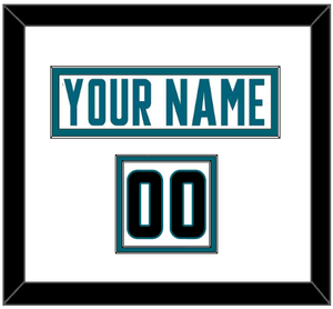 San Jose Nameplate & Number (Shoulder) - Road White - Double Mat 1