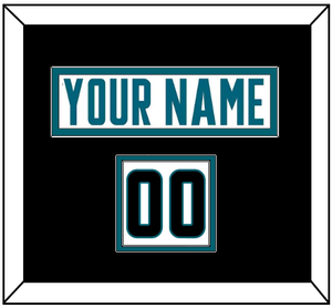 San Jose Nameplate & Number (Shoulder) - Road White - Double Mat 3