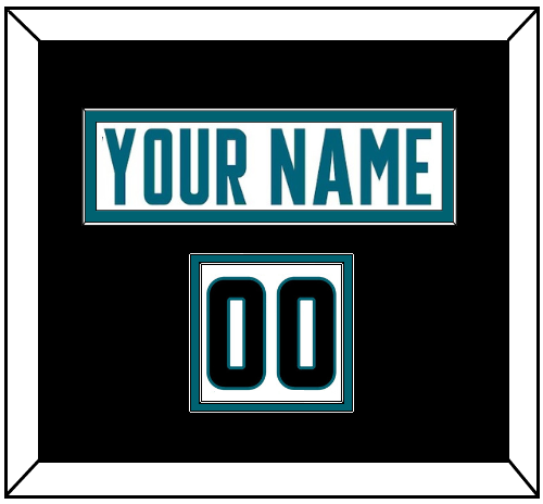 San Jose Nameplate & Number (Shoulder) - Road White - Double Mat 3