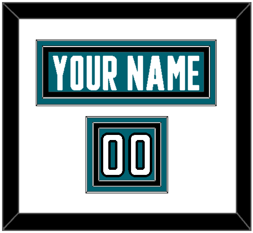 San Jose Nameplate & Number (Shoulder) - Home Teal - Premier Tier 1