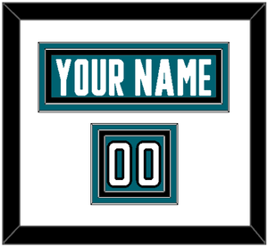 San Jose Nameplate & Number (Shoulder) - Home Teal - Triple Mat 1