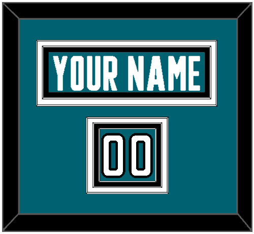 San Jose Nameplate & Number (Shoulder) - Home Teal - Premier Tier 2