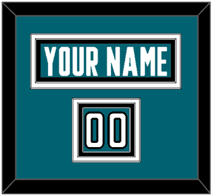 San Jose Nameplate & Number (Shoulder) - Home Teal - Triple Mat 2