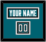 San Jose Nameplate & Number (Shoulder) - Home Teal - Triple Mat 2