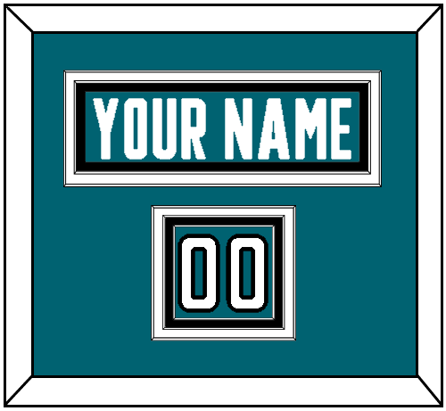 San Jose Nameplate & Number (Shoulder) - Home Teal - Premier Tier 2