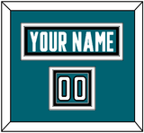 San Jose Nameplate & Number (Shoulder) - Home Teal - Triple Mat 2