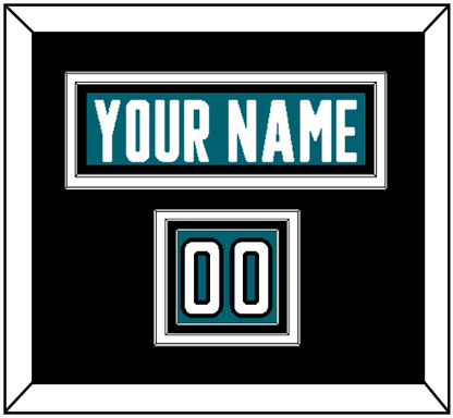 San Jose Nameplate & Number (Shoulder) - Home Teal - Premier Tier 3