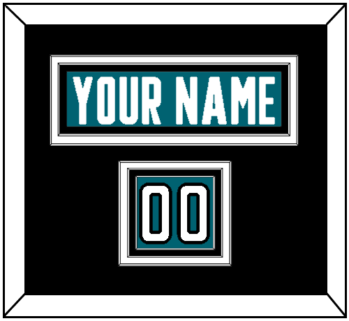 San Jose Nameplate & Number (Shoulder) - Home Teal - Premier Tier 3