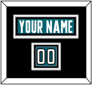 San Jose Nameplate & Number (Shoulder) - Home Teal - Triple Mat 3