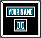 San Jose Nameplate & Number (Shoulder) - Home Teal - Triple Mat 3