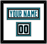 San Jose Nameplate & Number (Shoulder) - Road White - Triple Mat 1