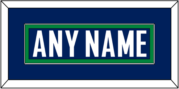 Vancouver Nameplate - Home Blue - Single Mat 2