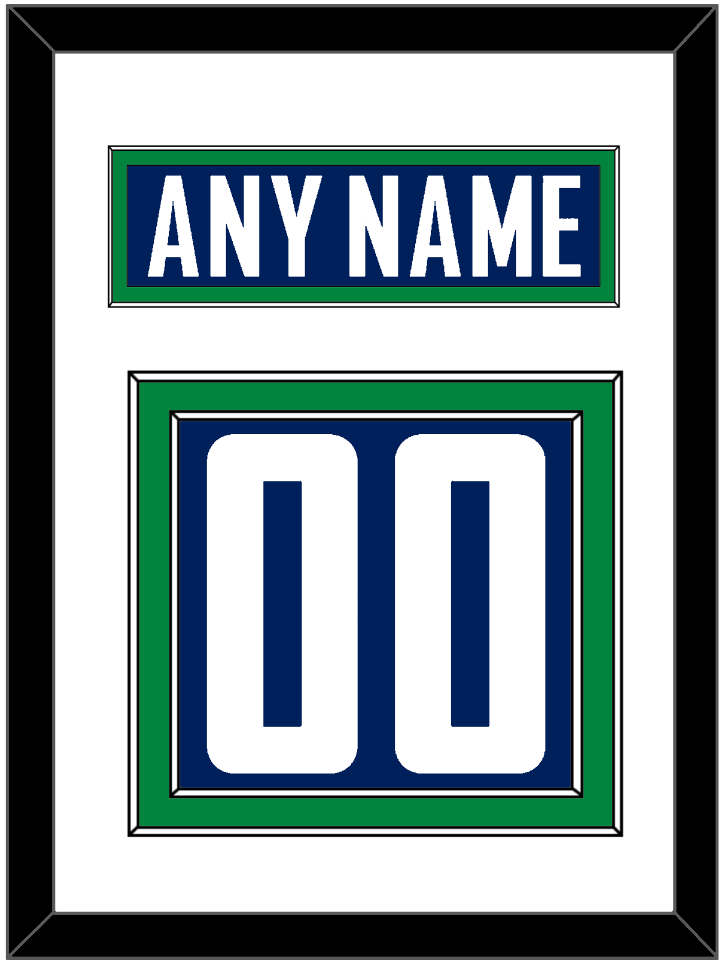 Vancouver Nameplate & Number (Back) - Home Blue - Signature Tier 1
