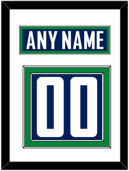 Vancouver Nameplate & Number (Back) - Home Blue - Signature Tier 1