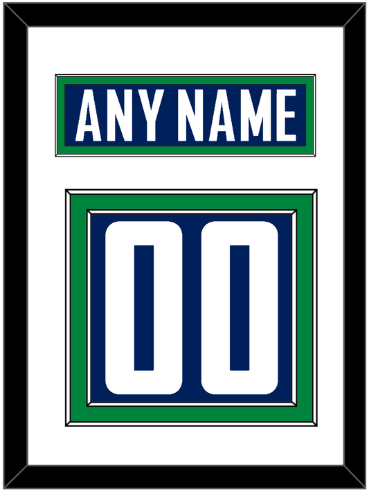 Vancouver Nameplate & Number (Back) - Home Blue - Signature Tier 1