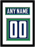 Vancouver Nameplate & Number (Back) - Home Blue - Double Mat 1