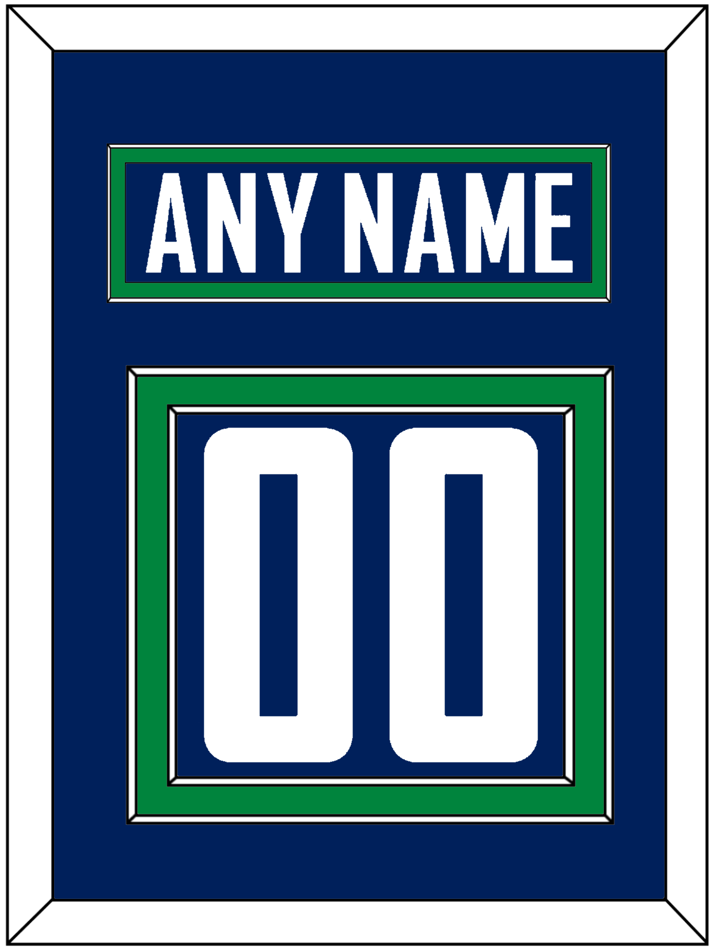 Vancouver Nameplate & Number (Back) - Home Blue - Signature Tier 2