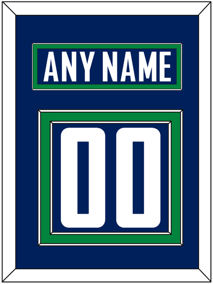 Vancouver Nameplate & Number (Back) - Home Blue - Signature Tier 2