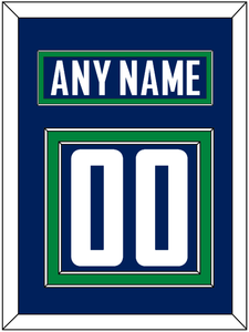 Vancouver Nameplate & Number (Back) - Home Blue - Double Mat 2