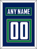 Vancouver Nameplate & Number (Back) - Home Blue - Double Mat 2