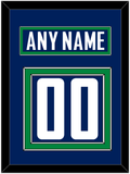 Vancouver Nameplate & Number (Back) - Home Blue - Double Mat 2