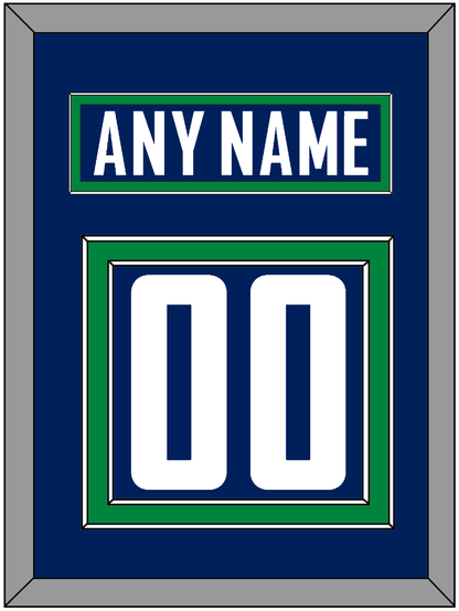 Vancouver Nameplate & Number (Back) - Home Blue - Signature Tier 2