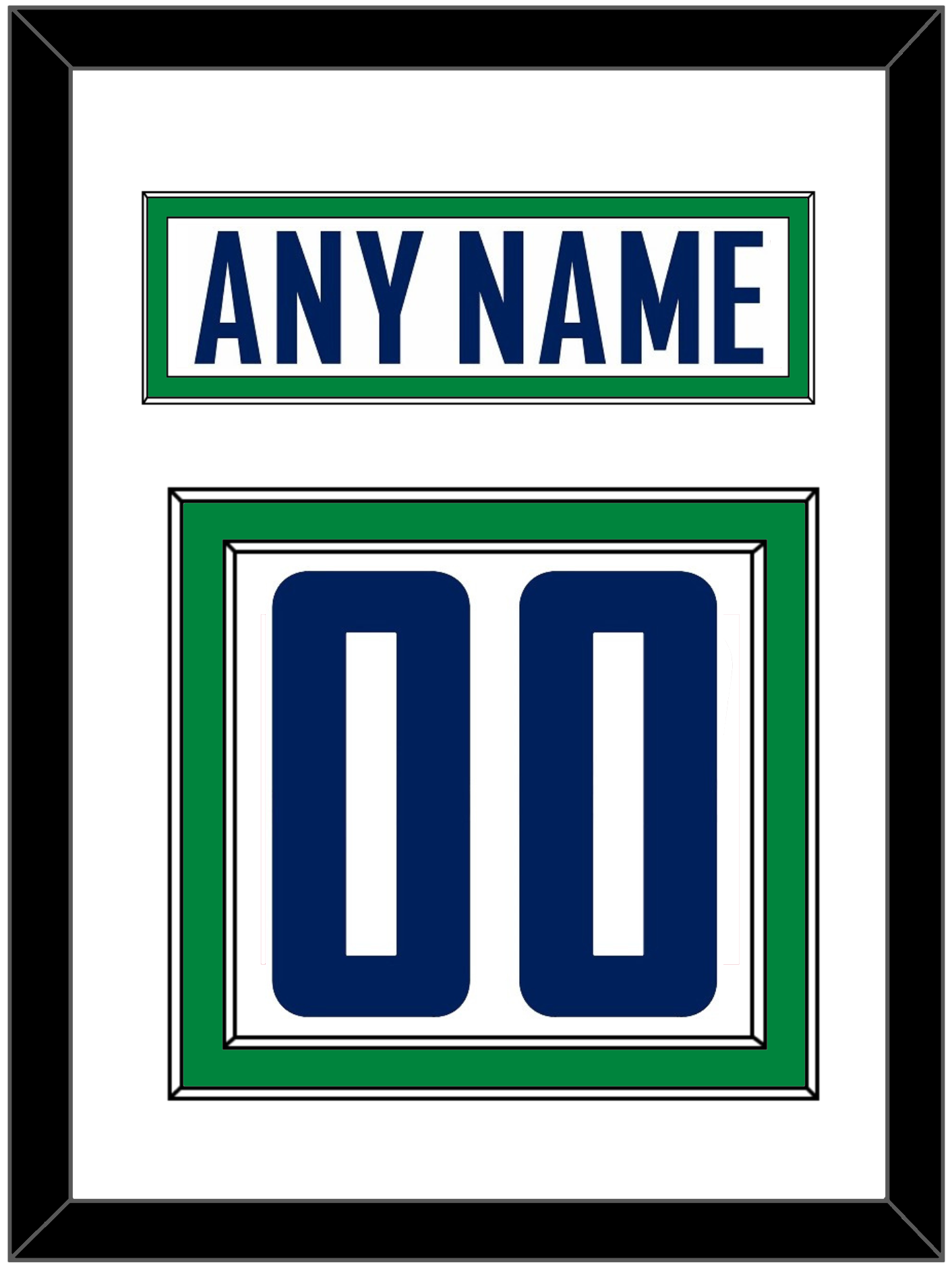 Vancouver Nameplate & Number (Back) - Road White - Signature Tier 1