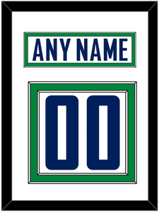 Vancouver Nameplate & Number (Back) - Road White - Double Mat 1