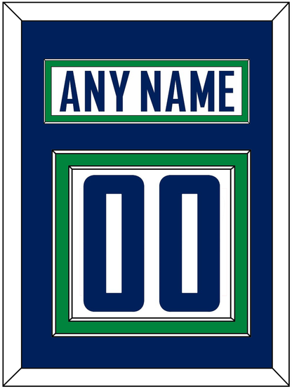 Vancouver Nameplate & Number (Back) - Road White - Signature Tier 2