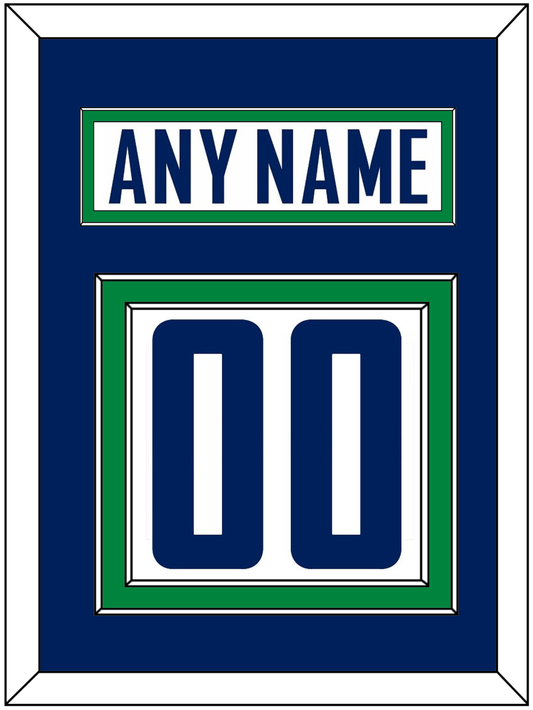 Vancouver Nameplate & Number (Back) - Road White - Signature Tier 2