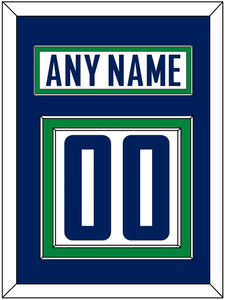 Vancouver Nameplate & Number (Back) - Road White - Double Mat 2