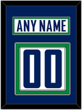 Vancouver Nameplate & Number (Back) - Road White - Double Mat 2