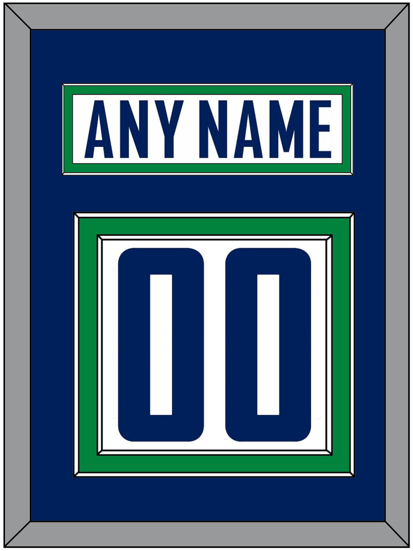 Vancouver Nameplate & Number (Back) - Road White - Signature Tier 2