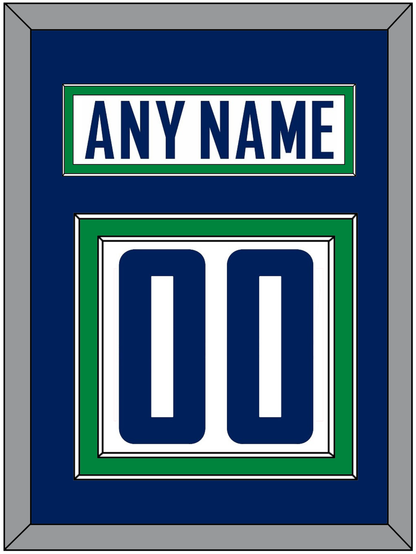 Vancouver Nameplate & Number (Back) - Road White - Signature Tier 2