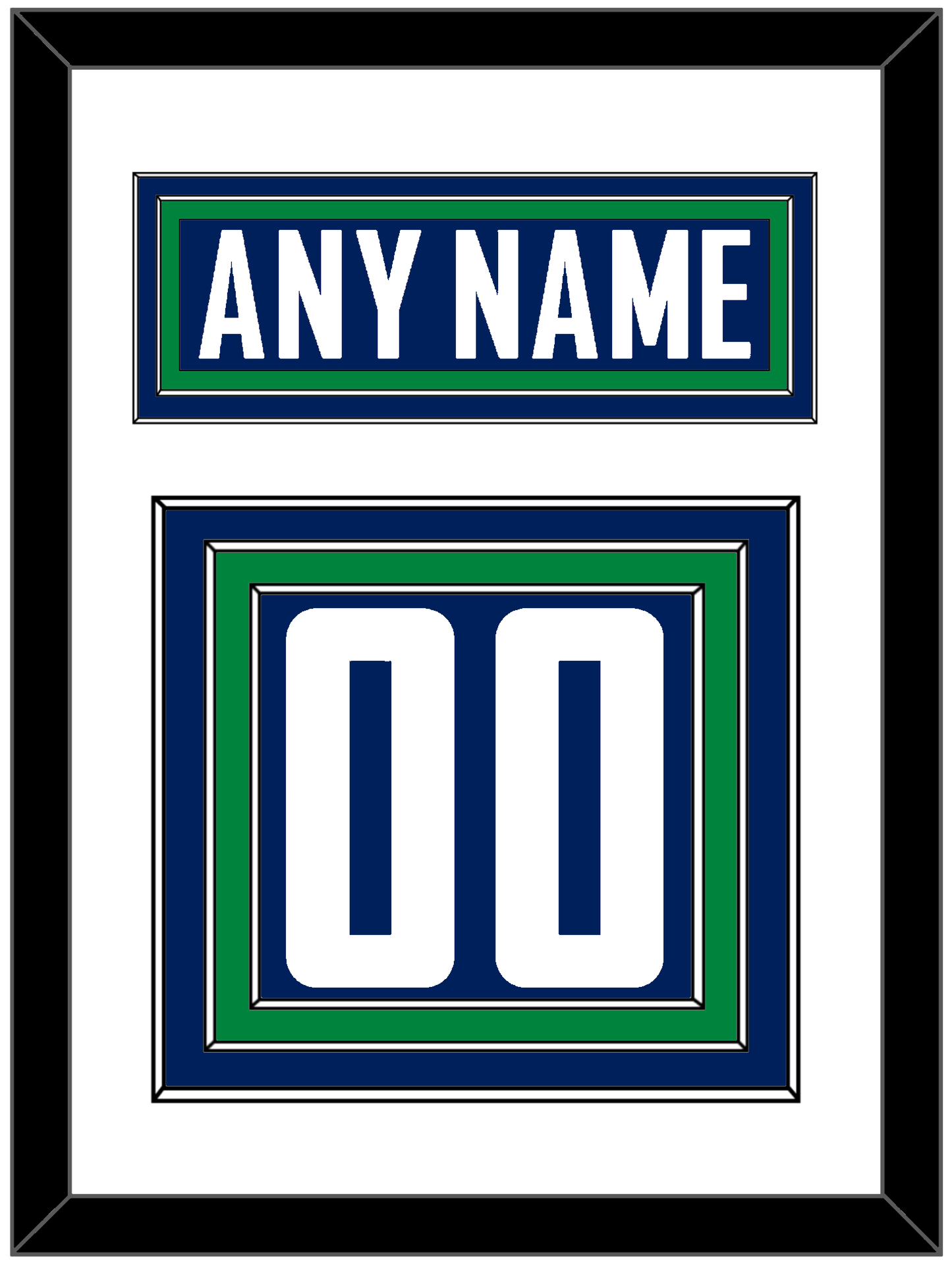 Vancouver Nameplate & Number (Back) - Home Blue - Premier Tier 1
