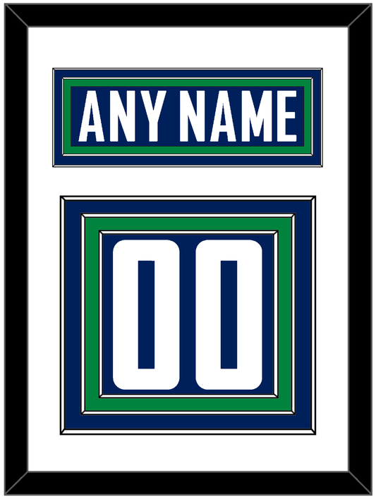Vancouver Nameplate & Number (Back) - Home Blue - Premier Tier 1