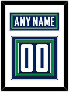 Vancouver Nameplate & Number (Back) - Home Blue - Triple Mat 1