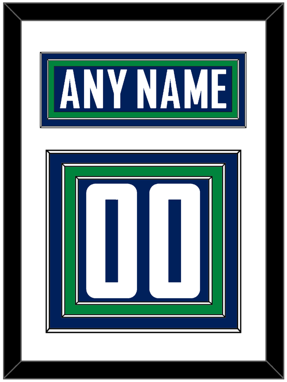 Vancouver Nameplate & Number (Back) - Home Blue - Triple Mat 1