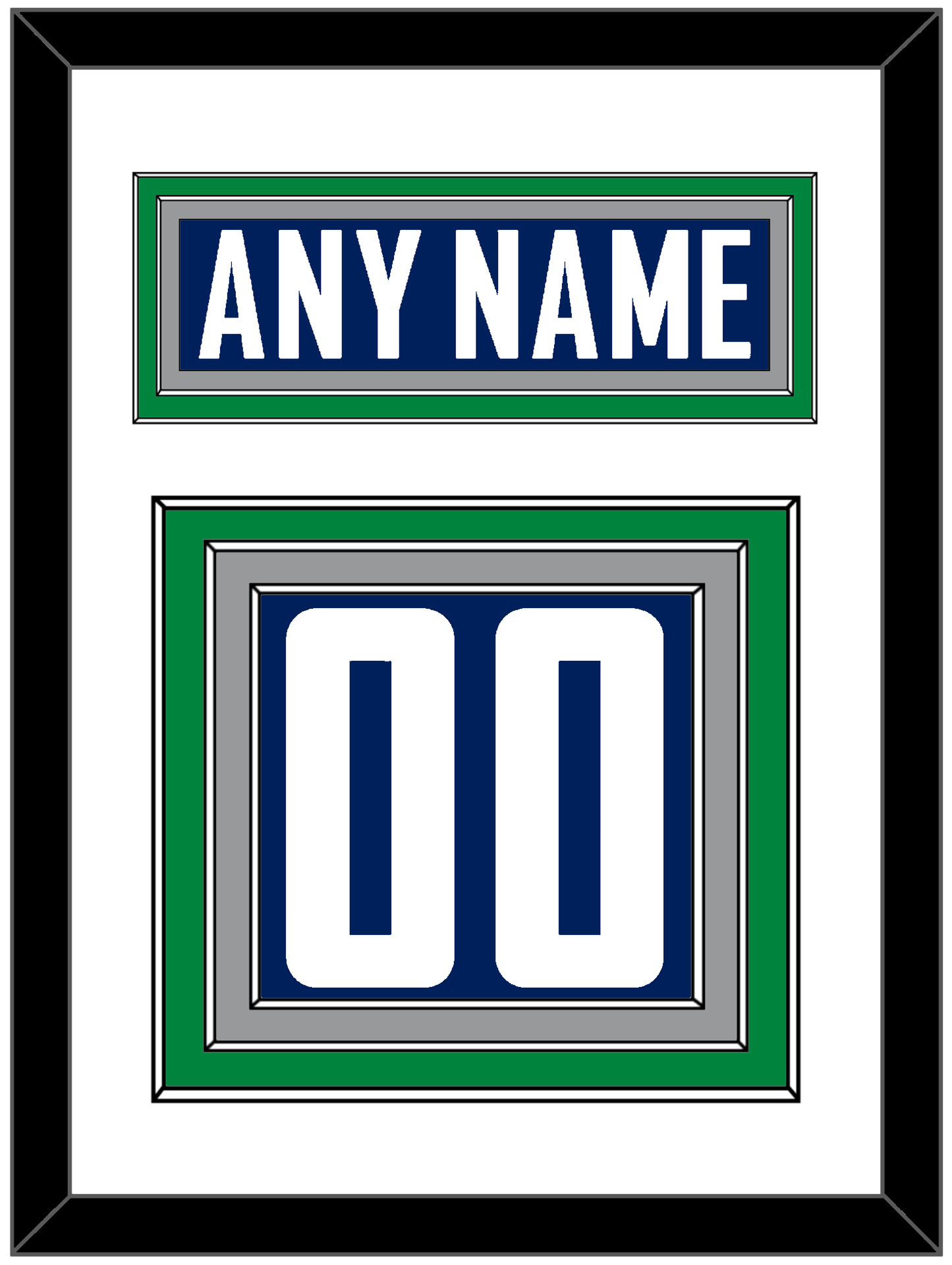 Vancouver Nameplate & Number (Back) - Home Blue - Premier Tier 2