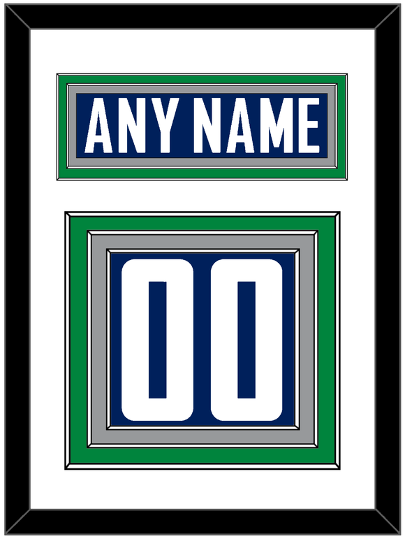 Vancouver Nameplate & Number (Back) - Home Blue - Triple Mat 2