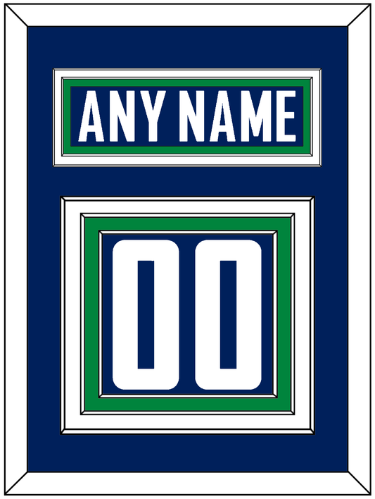Vancouver Nameplate & Number (Back) - Home Blue - Premier Tier 3