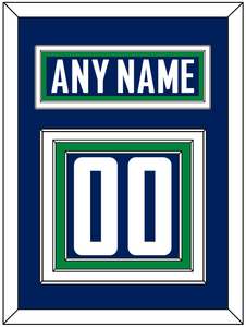 Vancouver Nameplate & Number (Back) - Home Blue - Triple Mat 3