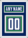 Vancouver Nameplate & Number (Back) - Home Blue - Triple Mat 3