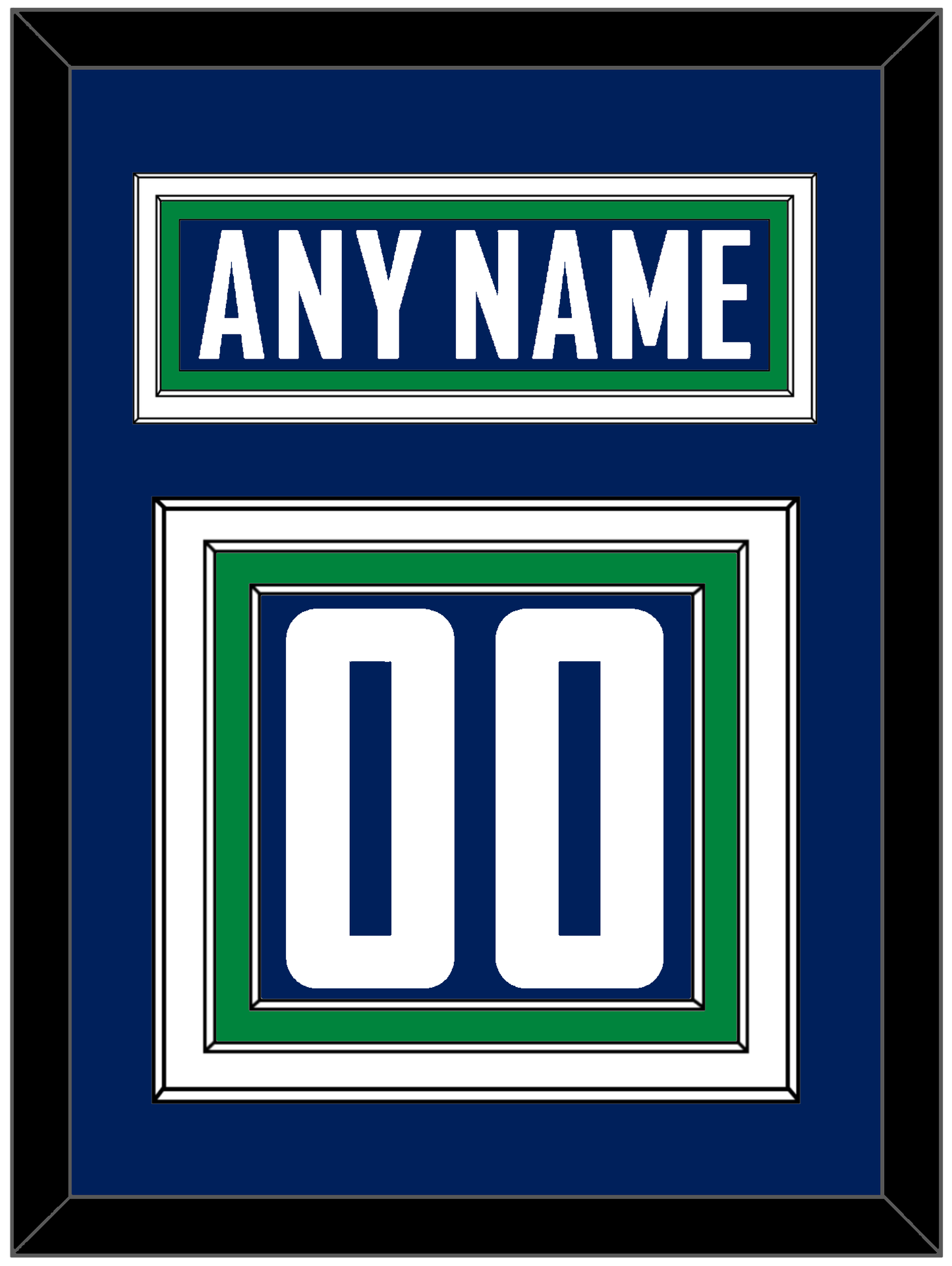 Vancouver Nameplate & Number (Back) - Home Blue - Premier Tier 3