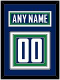 Vancouver Nameplate & Number (Back) - Home Blue - Triple Mat 3